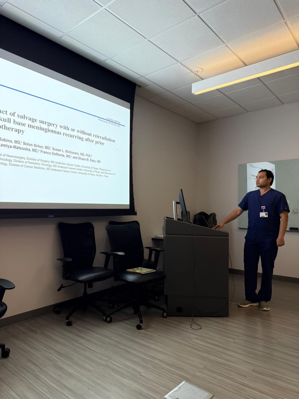 Dr Rahul Gupta presenting research