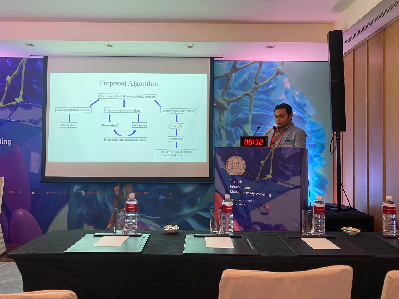 Dr Rahul Gupta speaking at the 4th International Rhoton Society Meeting, Taipei, 2024